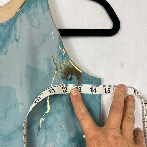 Old Navy High Neck Marble Gold Sports Bra Womens M Goddess Luxe Gym Athleisure - Picture 9 of 10